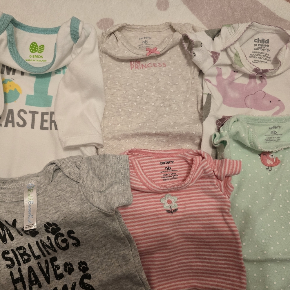 Onesies - 5 newborn and 0-3 months for the Easter onesie